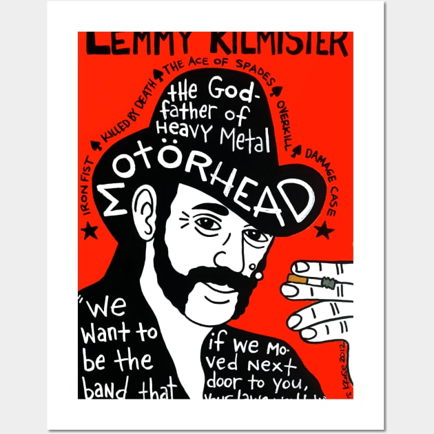 Lemmy Kilmister Wall Art by krusefolkart